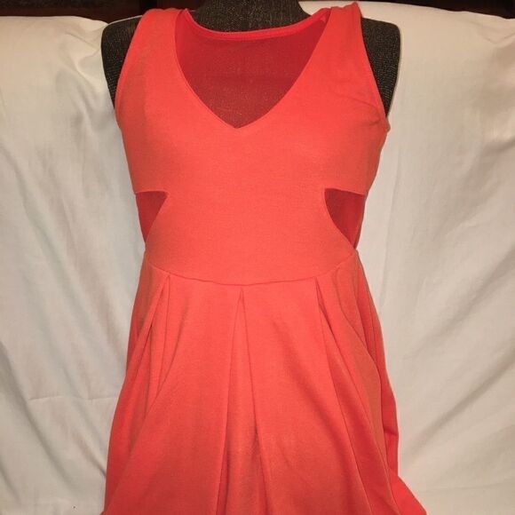 Soprano sz m orange dress cutout with lace - Picture 4 of 7